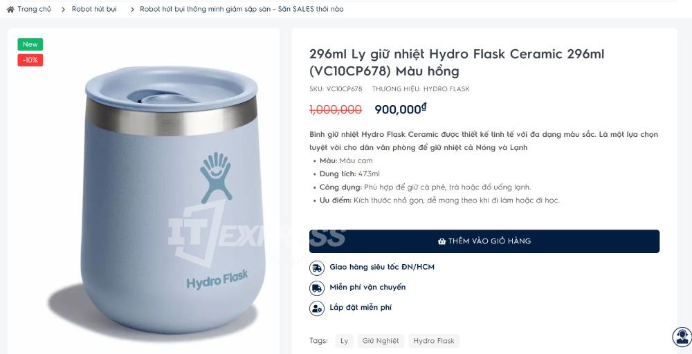 Website bán hàng trình bày nội dung rõ ràng, hấp dẫn