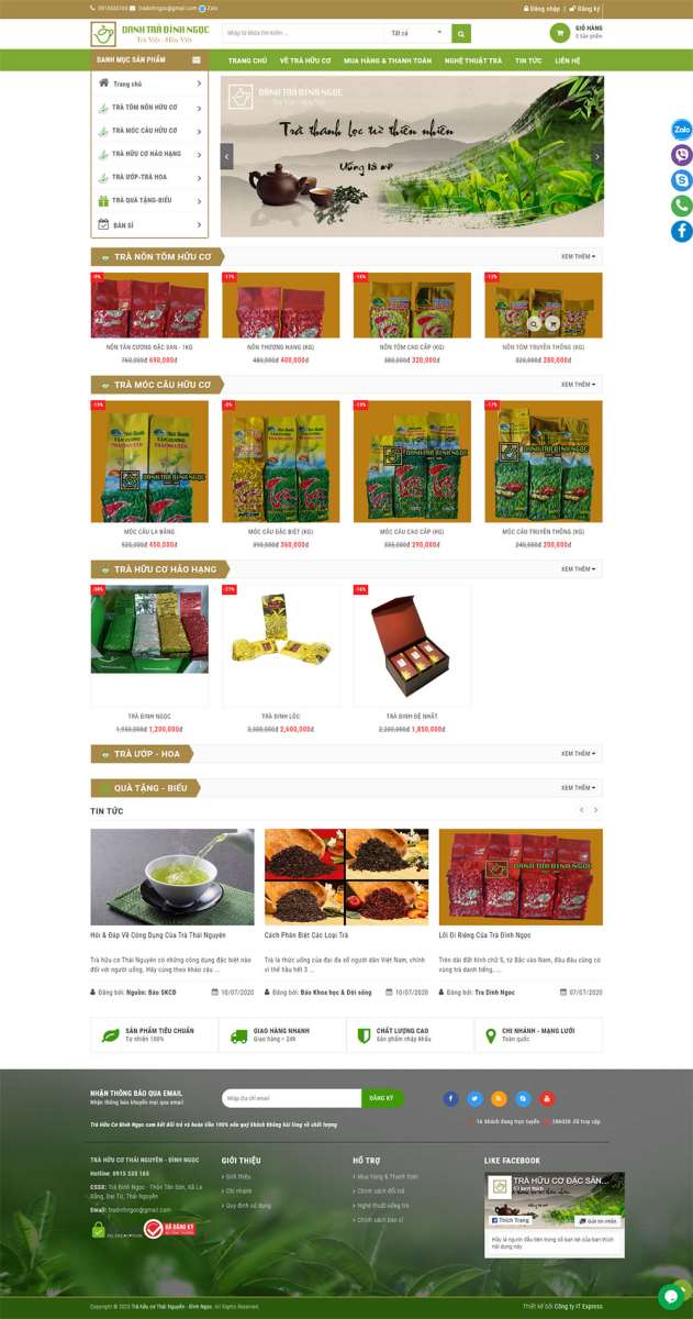 Website bán hàng, web bán thực phẩm