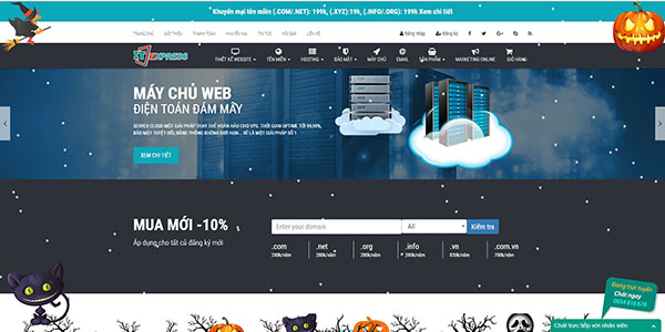 Trang trí khung cảnh Halloween cho website