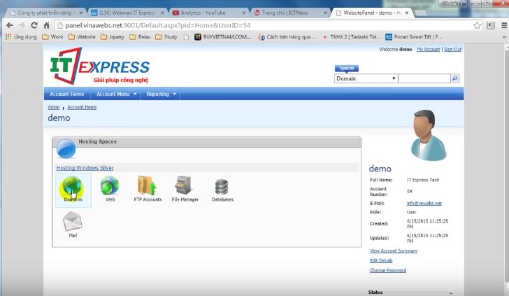 Hướng dẫn thêm domain (subdomain) trên hosting Website panel