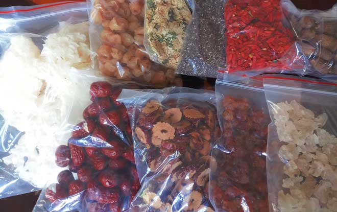 Nguyên liệu làm chè dưỡng nhan