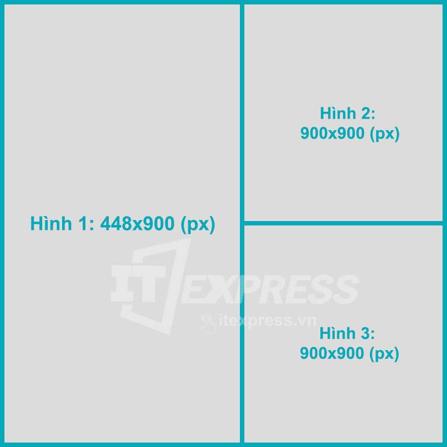 Hiển thị 3 hình trên facebook
