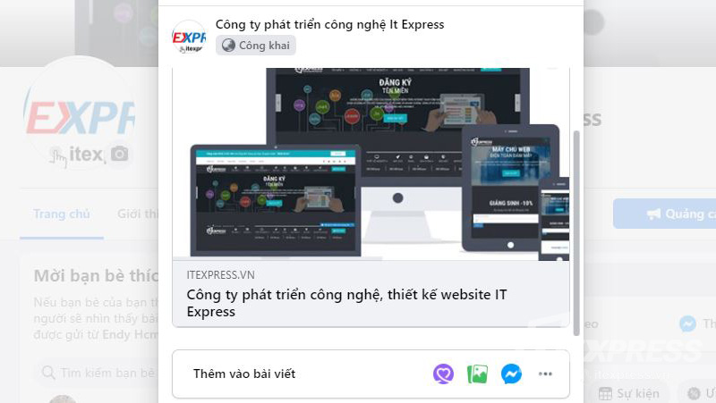 Chia sẽ website, link bài viết qua facebook
