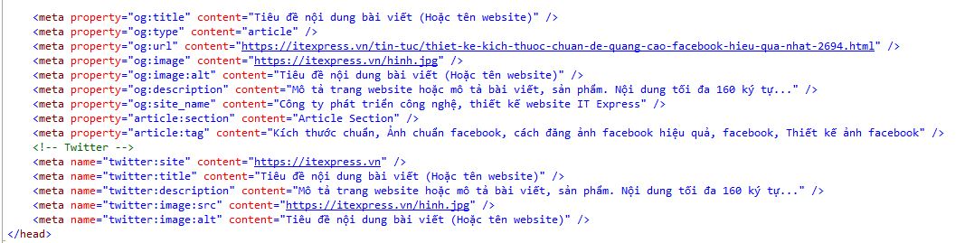 Thẻ thuộc tính Open Graph