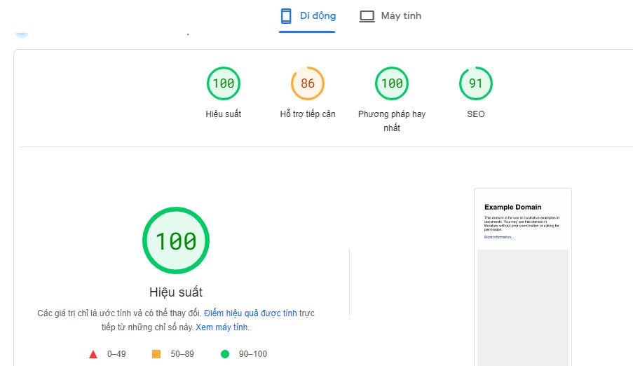 Công cụ Google Page Speed kiểm tra tốc độ web
