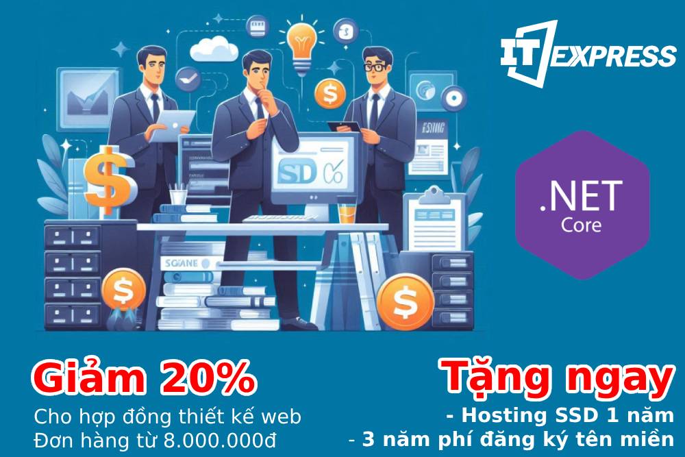 Thiết kế website chuyên nghiệp - Khuyến mại 20%, tặng Hosting SSD 1 năm, 3 năm tên miền