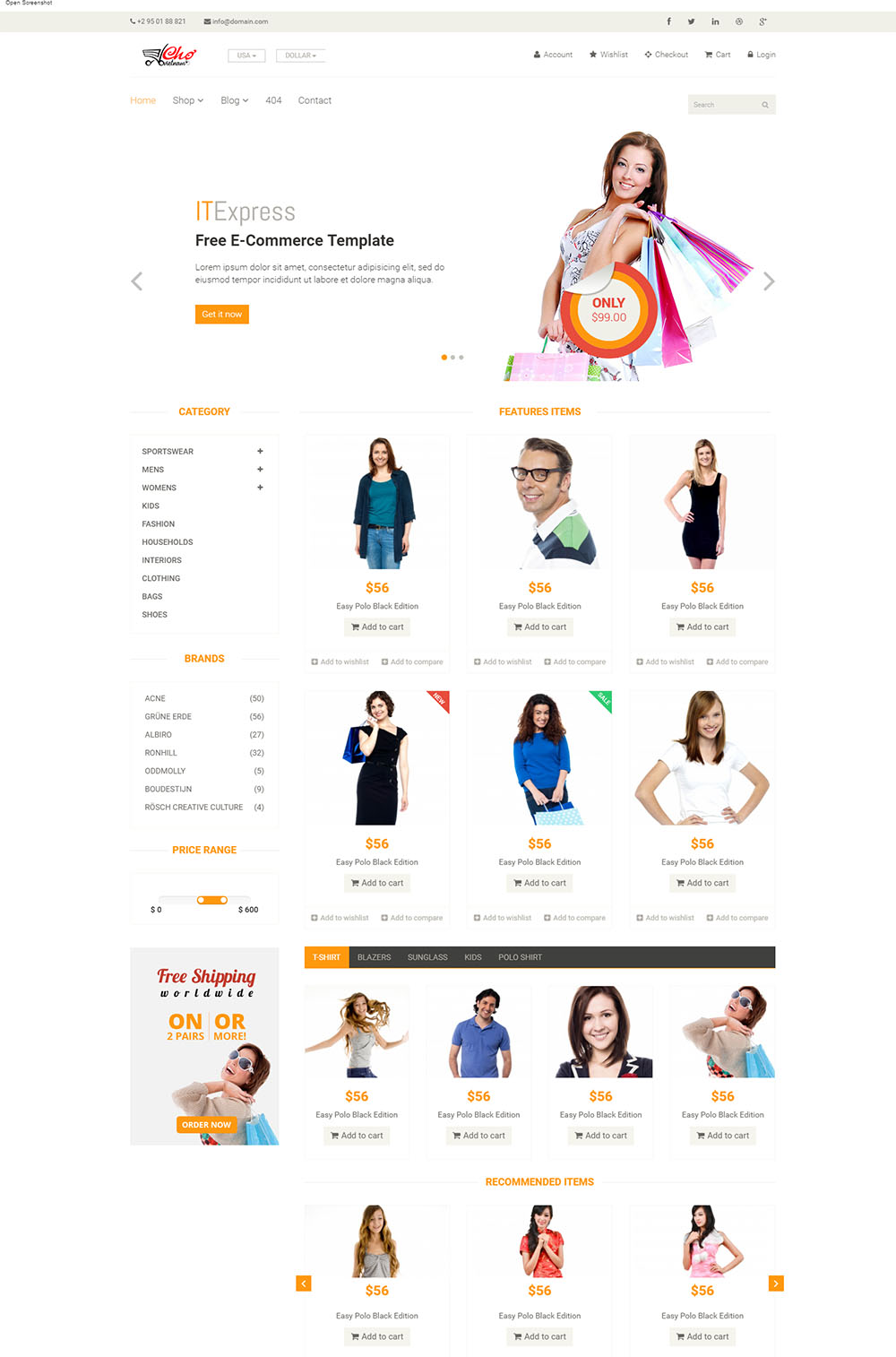 Mẫu website thương mại điện tử (Thời trang)