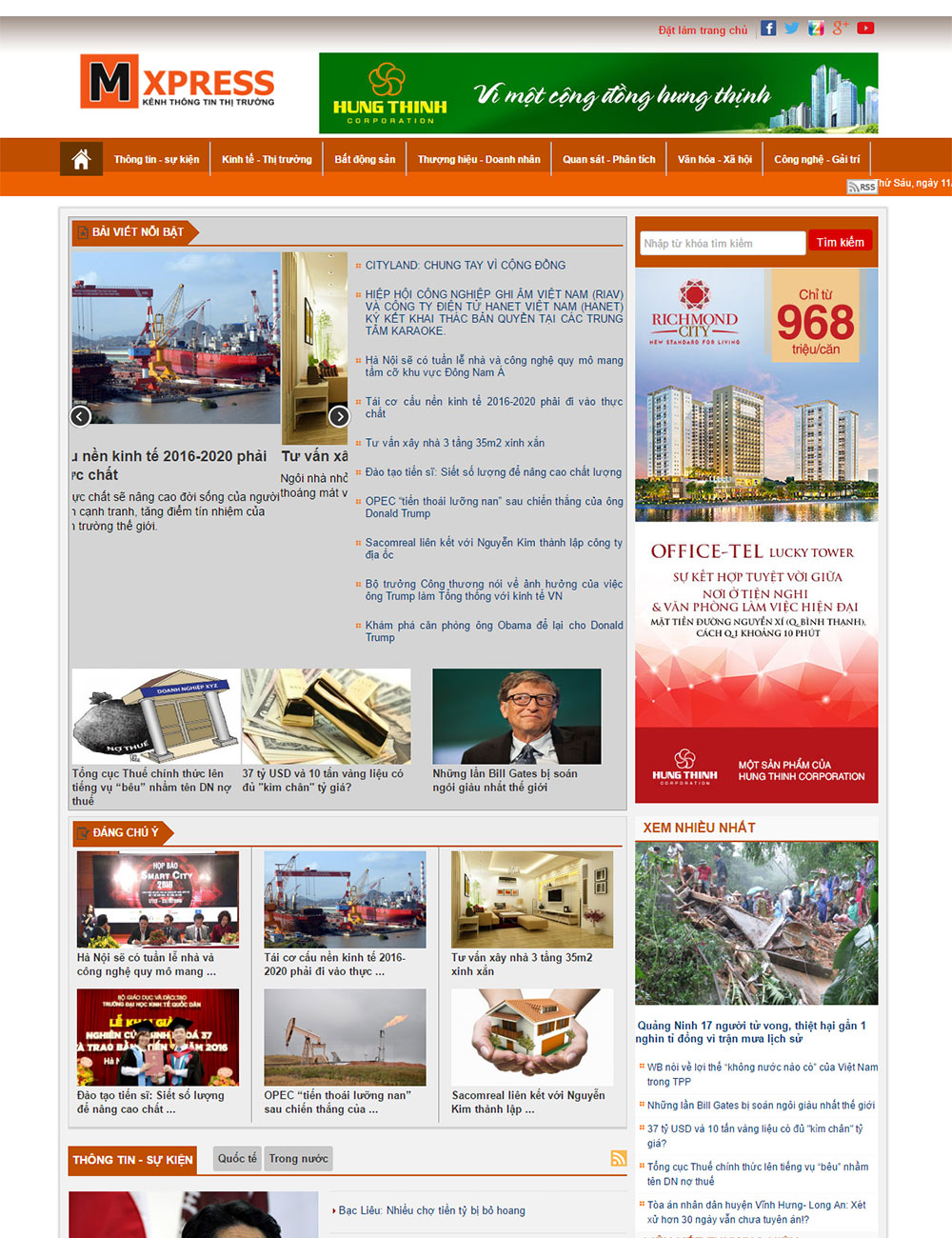 Trang tin tức Mexpres (Kênh thông tin thị trường)