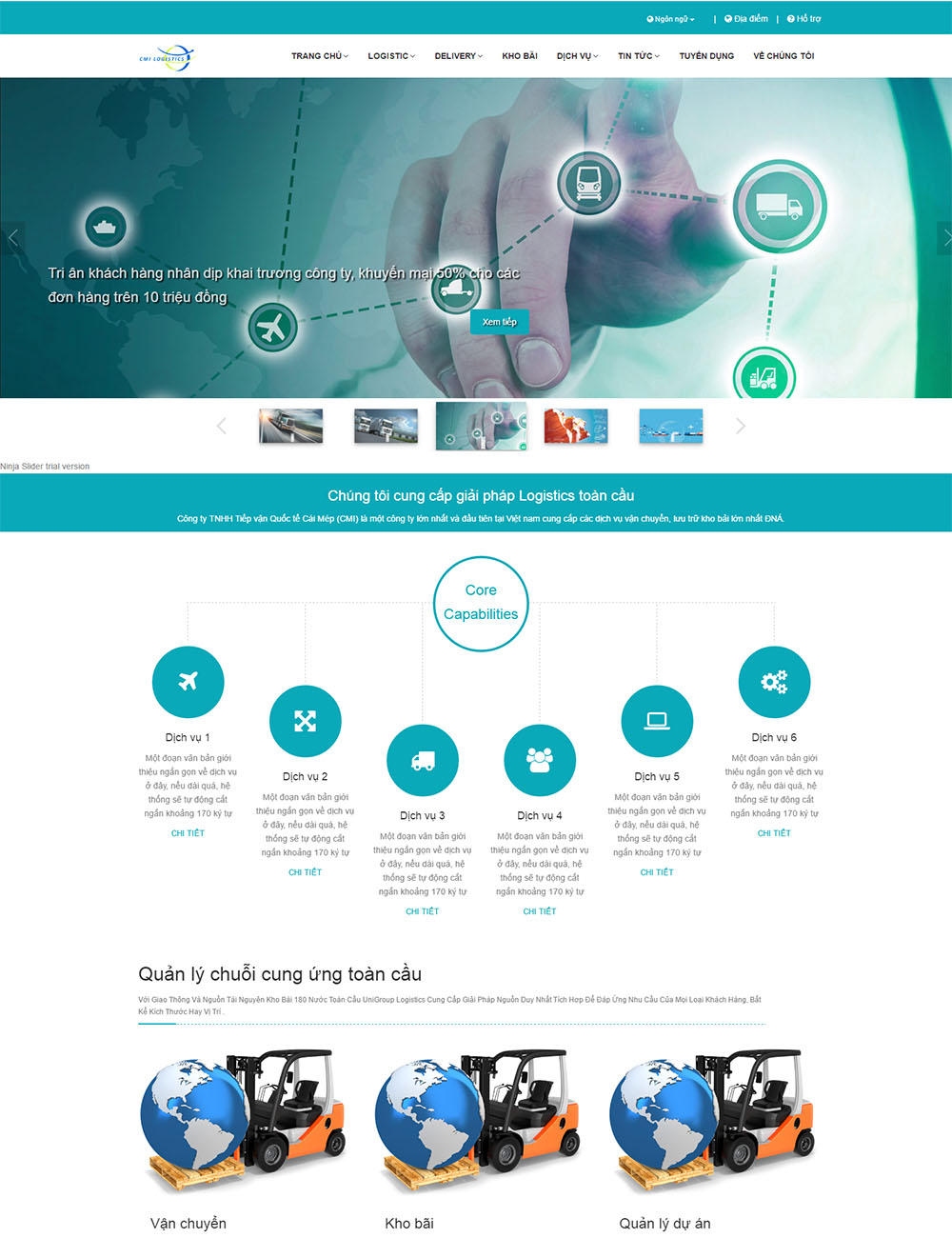 Website giới thiệu công ty - dịch vụ - Logistic