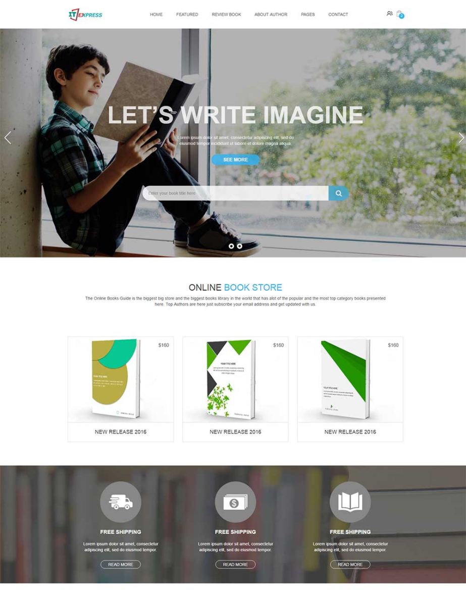 Mẫu website giới thiệu sách, cho giáo dục 2017