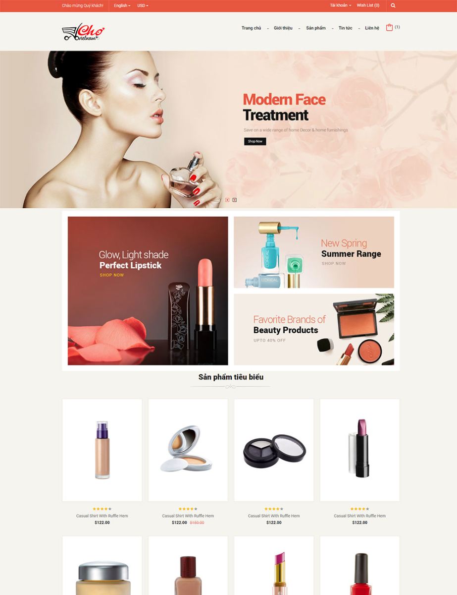 Mẫu website bán hàng Mỹ phẩm ecom-2017-010