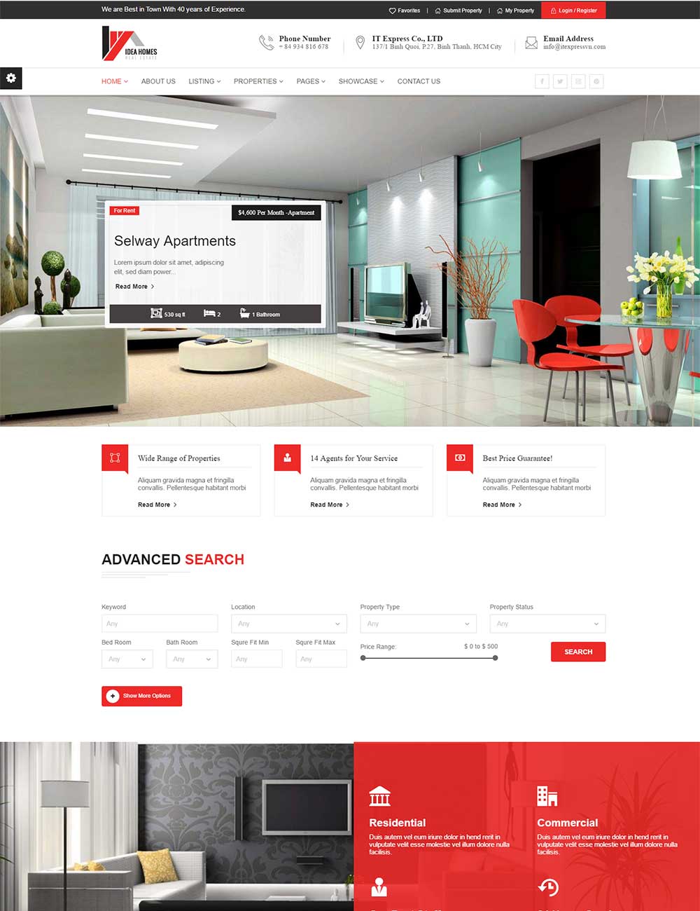 Mẫu website sàn giao dịch bất động sản, giới thiệu công ty, giới thiệu dự án chuyên nghiệp 2017-005