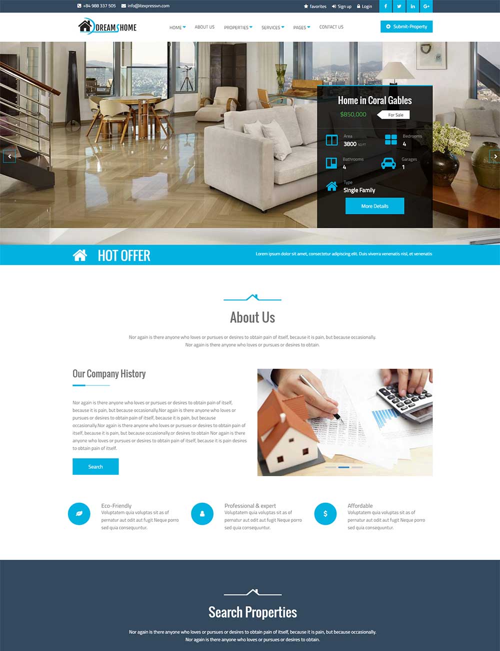 Mẫu website sàn giao dịch bất động sản, giới thiệu công ty, giới thiệu dự án chuyên nghiệp 2017-006