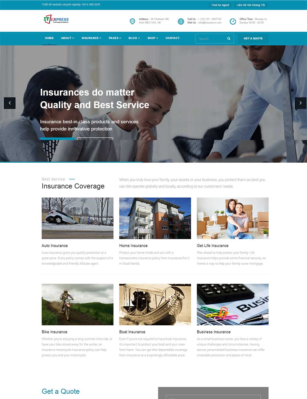 Mẫu website giới thiệ công ty, sản phẩm, dịch vụ