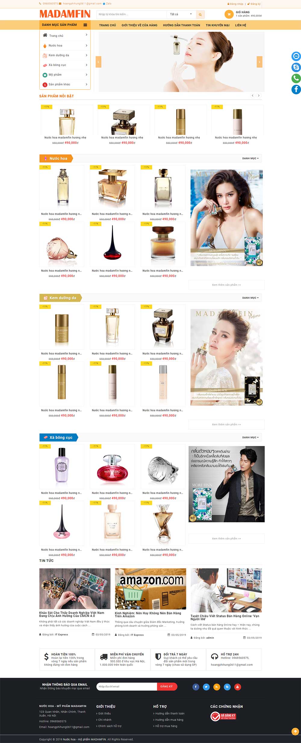 Mẫu website bán hàng - web TMĐT