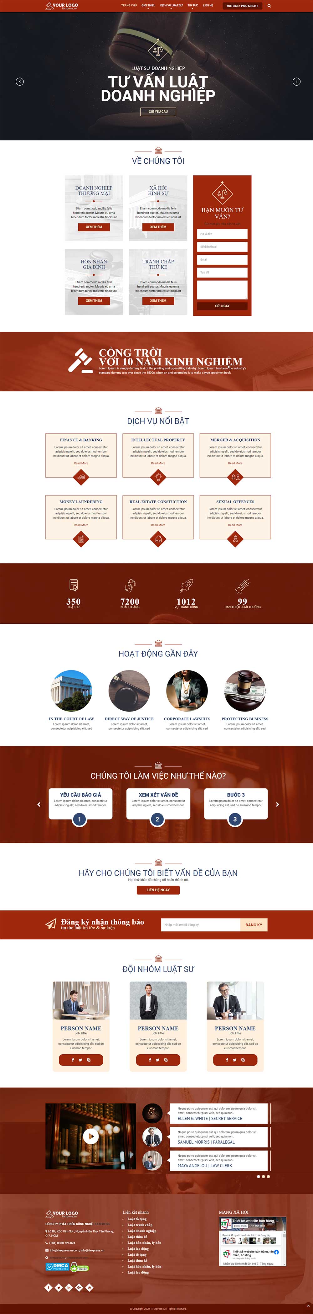 Mẫu website giới thiệu công ty Luật