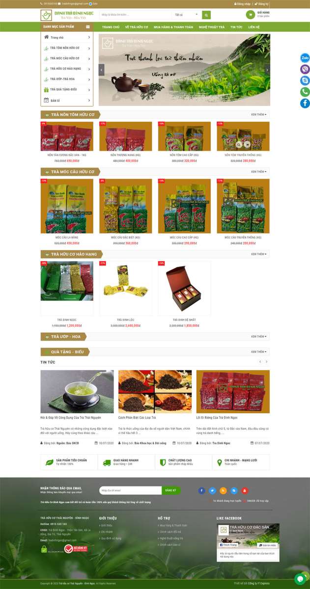Website bán hàng thực phẩm