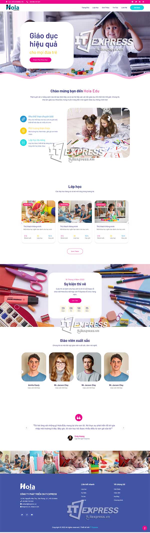 Mẫu website trường học - Trung tâm giáo dục Quốc tế