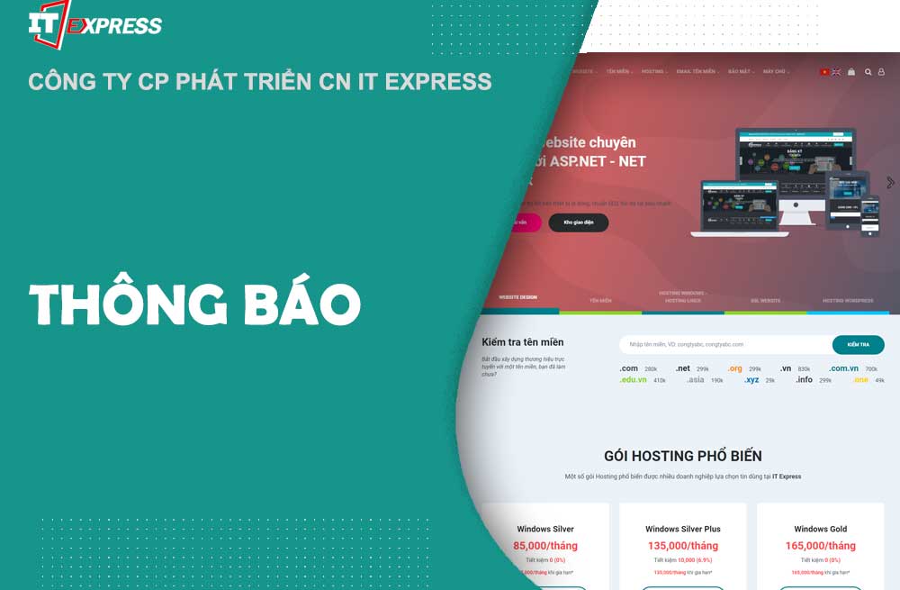 Thông báo thay đổi phí tên miền .com, .net, .org