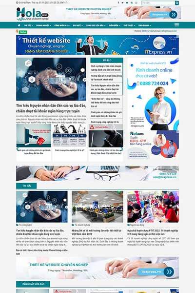 Mẫu website tin tức thiết kế đẹp 2022
