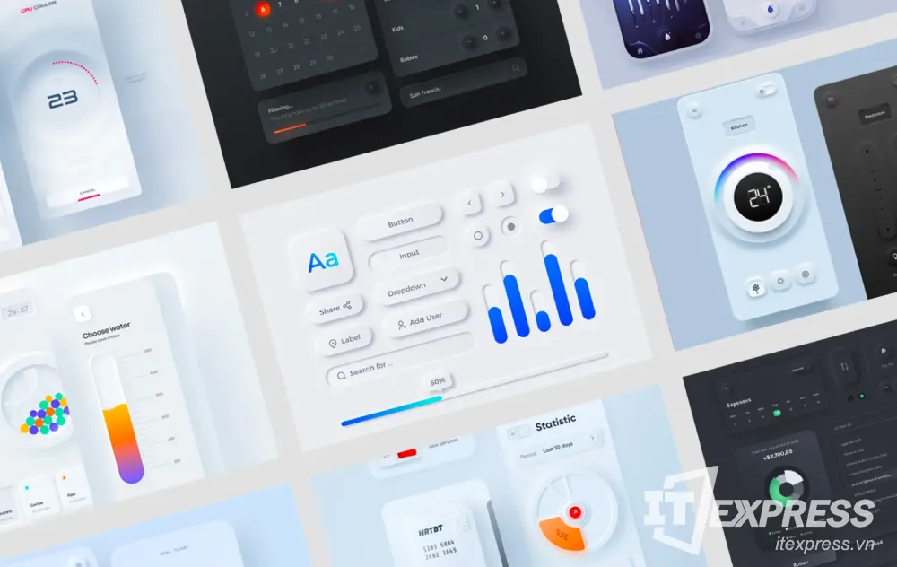 Xu hướng thiết kế website phong cách Neumorphism