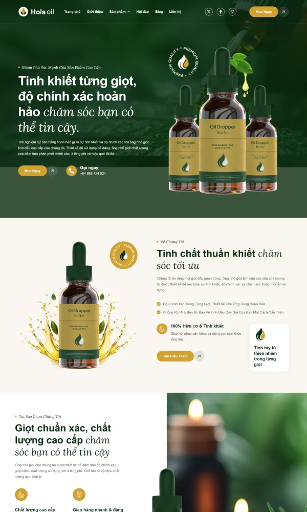 Mẫu website xây dựng Thương Hiệu và giới thiệu Sản phẩm chuyên nghiệp